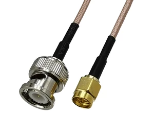 1pcs RG316 BNC Male Plug to SMA Male Plug RF Coaxial Converter Connector Pigtail Jumper Cable Straight New 4inch~5M