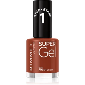 Rimmel Super Gel gelový lak na nehty bez užití UV/LED lampy odstín 075 Amber Glow 12 ml