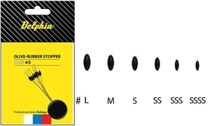 Delphin vlasový stoper Olive-Rubber stopper vel.SS