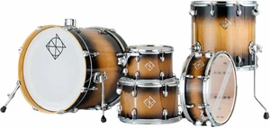 Dixon PODFM522BKB Fuse Maple Shellset Black Burst Conjunto de batería acústica