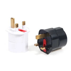 1PCS EU Euro 2 Pin To UK 3 Pin Plug AC Universal Adapter Travel Converter European Size 69*50*50mm