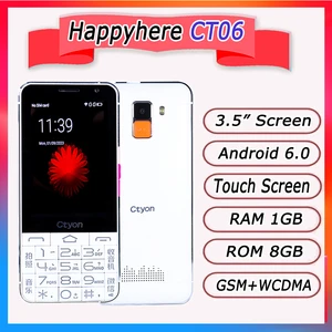 Keyboard Smartphone 3.5" Touch Screen Android 6.0 Celulare1GB RAM 8GB ROM MTK6737M Quad WIFI GPS Cheap Push Button Mobile Phone