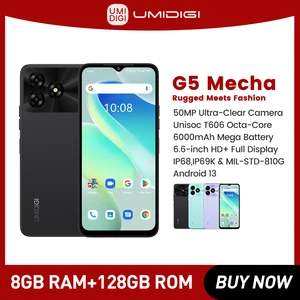 UMIDIGI G5 Mecha Smartphone, Android 13 ,6.6" FHD+Screen, 8GB 128GB, 50MP Camera,6000mAh 90Hz Mobile phone