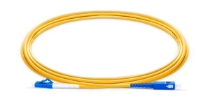 FirstFiber 5m LC UPC to SC UPC G657A Fiber Patch Cable, Jumper, Patch Cord Simplex 2.0mm PVC SM LC PC to SC PC Bend Insensitive