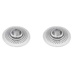 2X Drain Hair Catcher Tub Drain Protector Strainer, Bathtub Shower Drain Hair Trap/Stopper, Tub Drain Hair Catcher