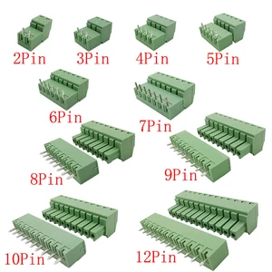 10Pair Pitch 3.81mm PCB Screw Terminal Block Connector 15EDG 3.81mm KF2EDG Terminals Blocks Plug Socket Header 2P-12Pin