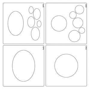 Masking Stencils Oval and Circle Background Template Cutting Dies Scrapbooking Paper Embossing DIY Card Craft Texture Decorative