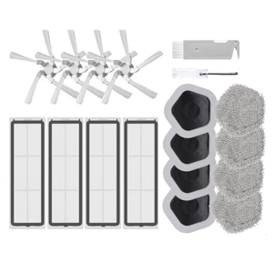 18Pcs for XiaoMi Dreame Bot W10 & W10 Pro Robot Washable HEPA Filter Side Brush Mop Cloth and Mop Holder A