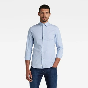 G-STAR Košeľa - Dressed super slim shirt ls modrá