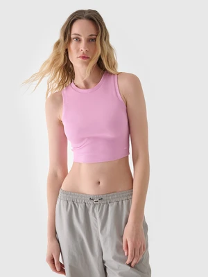 Dámsky crop top slim - púdrovo ružový