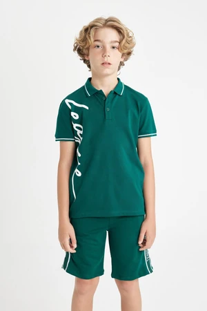 DEFACTO Boy's Pique Short Sleeve Polo T-Shirt