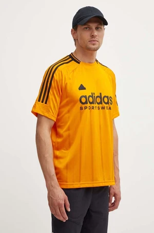 Tričko adidas Tiro oranžová barva, s potiskem, IY4498