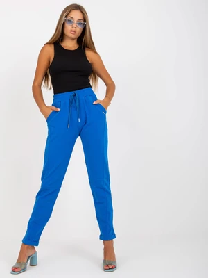 Dark blue Aprilia basic sweatpants with straight legs