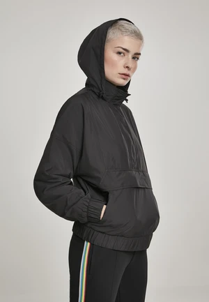 Women's Panel Pull Over Black Jacket