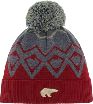 Eisbär Ziggy OS Pompon Beanie Burgundy/Anthracite/Misty Forest UNI Gorro