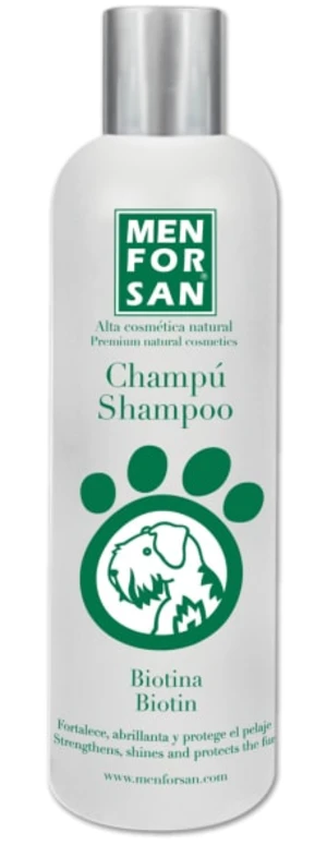 Menforsan natürliches Shampoo für Hunde mit Biotin 300ml