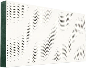 Mega Acoustic FiberPRO120 SineWave White/Green Absorpční dřevěný panel