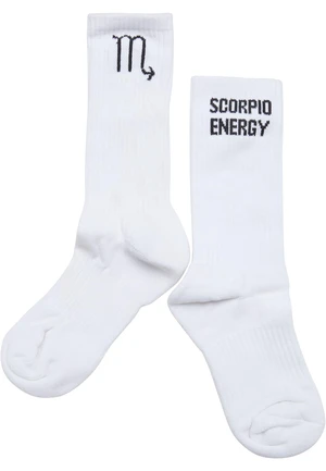 Zodiac socks scorpio white