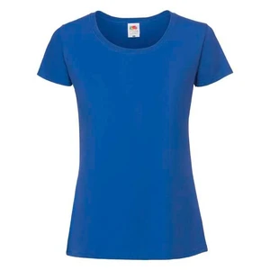 Iconic 195 Ringspun Premium Premium Fruit of the Loom Blue T-shirt