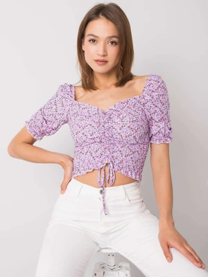 Purple blouse with Gloire RUE PARIS patterns