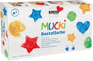 Kreul Mucki Set di pittura con le dita 6 x 80 ml