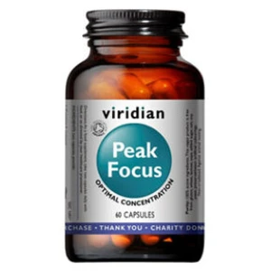 VIRIDIAN Nutrition Organic Peak Focus 60 kapsúl