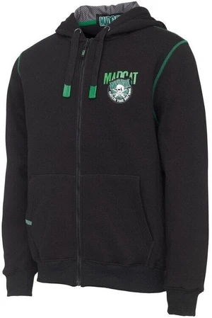 MADCAT Sweat à capuche Badge Logo Zip Hoodie Black Caviar M