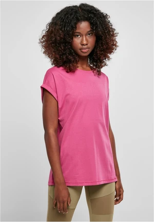 Women's T-shirt with extended shoulder light purple