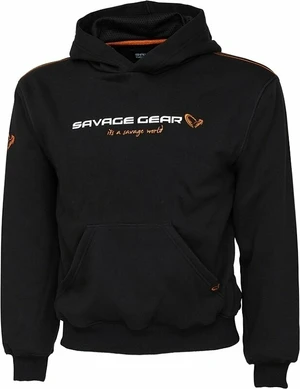 Savage Gear Hanorac Junior Logo Hoodie Black Ink 12-14