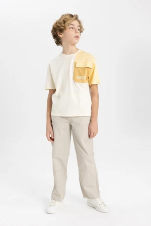 DEFACTO Boy's Loose Fit Standard Leg Gabardine Trousers