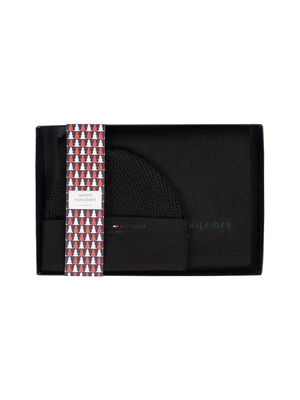 Tommy Hilfiger Set - TH HORIZON SCARF &amp; B black