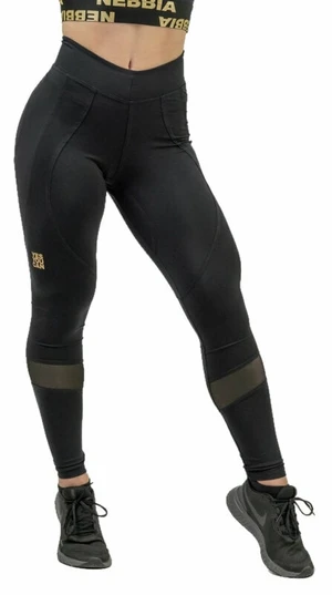 Nebbia High Waist Push-Up Leggings INTENSE Heart-Shaped Black/Gold XS Fitness spodnie