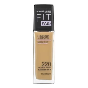 Maybelline Fit Me! Luminous + Smooth Foundation podkład w płynie z ujednolicającą i rozjaśniającą skórę formułą 220 Natural Beige 30 ml