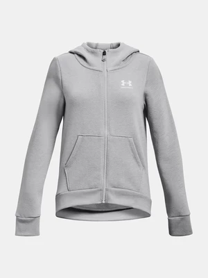 Under Armour Rival Fleece LU FZ Hoodie Mikina dětská Šedá