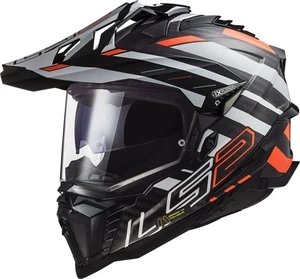 LS2 MX701 Explorer Carbon Edge Black/Fluo Orange 2XL Přilba