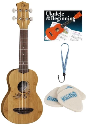 Luna UKE-BAMBOO-S SET Natural Ukulele sopranowe