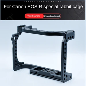 Camera Cage For Canon EOS R Feature With 1/4 3/8 Thread Holes For Magic Arm Microphone Fill Light Attachment