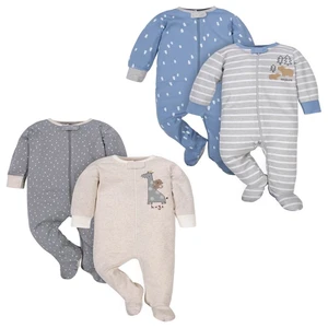 Boy Zip-up Sleep 'N Play Sleepers, 4-Pack