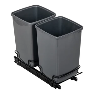 Zestaw 2 szarych koszy na śmieci Addis In-Cupboard Bin, 10 l