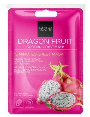 GABRIELLA SALVETE Zklidňující pleťová plátýnková maska Dragon Fruits