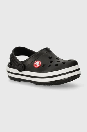 Dětské pantofle Crocs CROCBAND CLOG černá barva