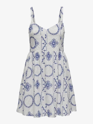 Blue and White Women's Patterned Dress ONLY Daphne