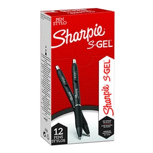 Sharpie 2136595, gelové pero S-Gel, černé, 12ks, 0.7mm