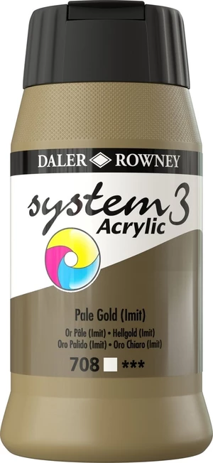 Daler Rowney System3 Vopsea acrilică Pale Gold Imitation 500 ml 1 buc