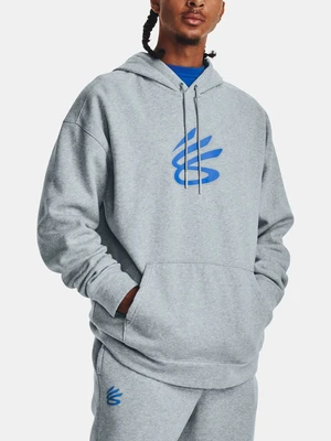 Under Armour Mikina Curry Big Splash PO Hoodie-BLU - Pánské