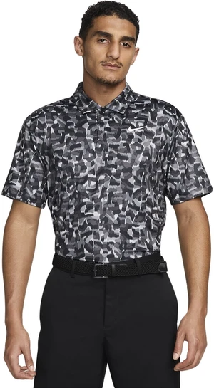 Nike Dri-Fit Tour Confetti Print Mens Light Smoke Grey/White L Polo košile