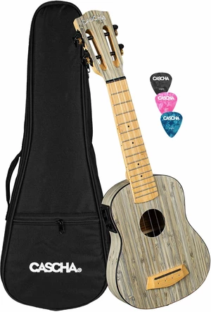 Cascha HH 2315E Bamboo Ukelele soprano Graphite