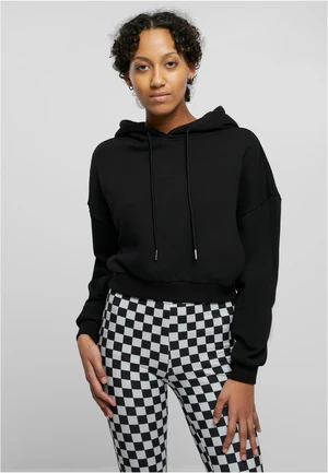 Women's Cropped Heavy Hoody Black