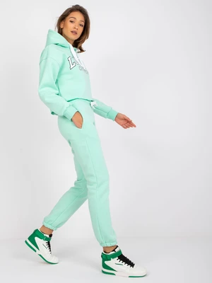 Set of mint sweatshirt Laraina with high waist