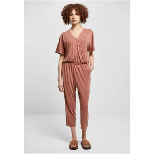 Women's terracotta modal jumpsuit